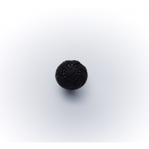 15mm Jet-Trachtenknopf Blume, schw
