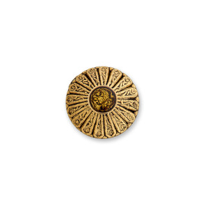 15mm Metallknopf ago m.gef.Einlage