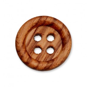 20mm Holzknopf  "Tellerbrett"-Classic, 4-loch