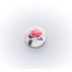 18mm Polyesterknopf 2-loch, m.Rose