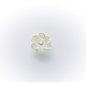 23mm Blusenknopf Blume, Glas AVK *
