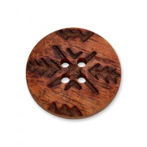 18mm Knopf aus Holz, gebrannt