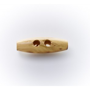 30mm Holz-Olive, 2-loch, gebrannt