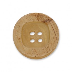 22mm Knopf Horn natur, 4-loch