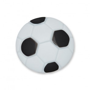 18mm Kinderknopf Fußball, schwarz-weiß