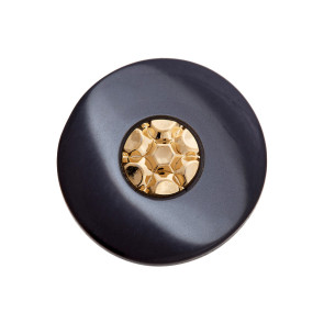 20mm Knopf Galalith m. gold, m.Öse*