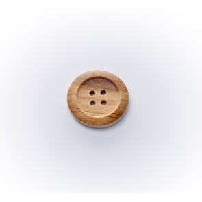 22mm Knopf echt Holz, 4-loch