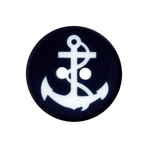 Union Knopf Poly.-Knopf 2-Loch Anker 15mm 25St