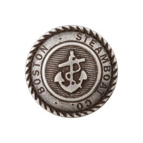 Union Knopf Poly-Knopf metallis.Öse 20mm 18St