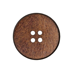 Union Knopf LederKn. 4-loch Recycelt 18mm 16St