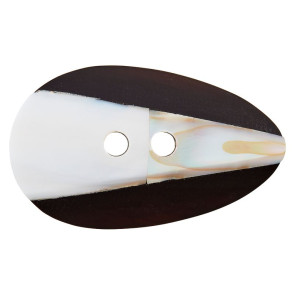 Union Knopf Horn/Perlmuttknopf 2-Loch 40mm 6St