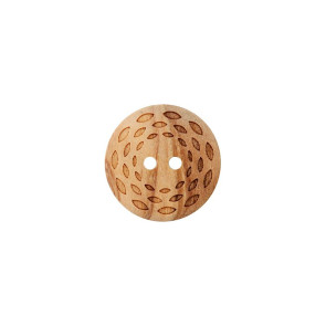 Union Knopf Holzknopf 2-Loch 23mm hell 22St
