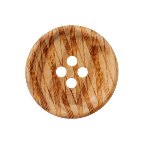 Union Knopf Holzknopf 4-Loch 20mm 25St