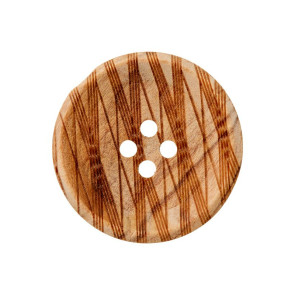 Union Knopf Holzknopf 4-Loch 25mm 15St