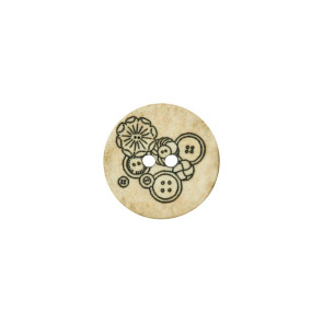 Union Knopf Polyesterknopf 2-Loch 18mm Nähen 22St
