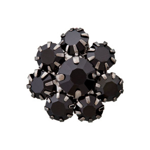 Union Knopf Met./Strass Kn Öse 20mm h-10St