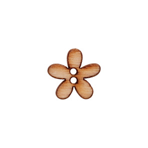 Union Knopf Holz Kn Blume 2L 15mm - 25St