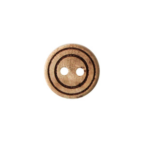 Union Knopf Holz Kn 4L Logo Striche 10mm - 30St