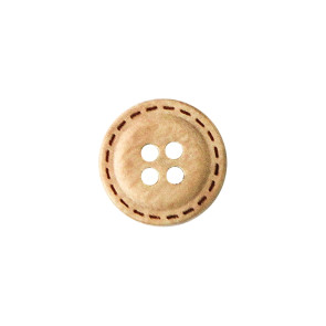 Union Knopf Holz Kn 4L Logo Striche 12mm - 25St