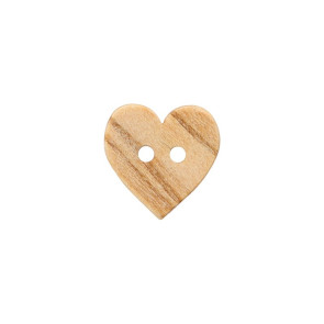 Union Knopf Holz Kn 2L Herz 12mm - 35St