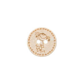 Union Knopf BW/Poly Kn 2L rec.15mm Girl - 25St