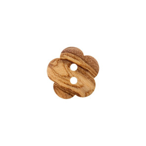 Union Knopf Holz Kn 2L Blume 15mm - 30St