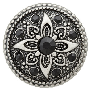 Union Knopf PL/Strass Kn metallis.Öse 30mm - 10St