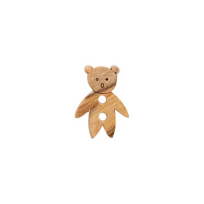 Union Knopf Holz Kn 2L 15mm Teddy - 35St