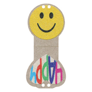 Union Knopf Zierteil Smiley/Happy 23mm  -  15St