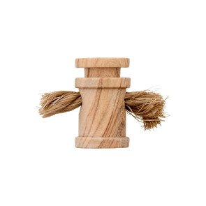 Union Knopf Kordelstopper Holz 21mm Durchlass 5mm - 20St