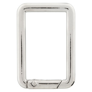 Union Knopf Karabinerhaken Quadrat 30mm - 8St