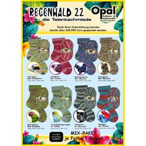 Opal Regenwald 22 4fach (8x1Knäuel)