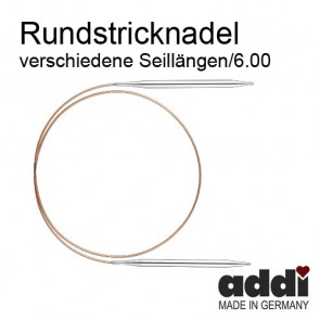 6,00mm Rundstrickndl.ADDI ni   6,0