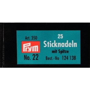 Prym Sticknadeln mit Sp. ST 22 0,90 x 40 mm silberfarbig