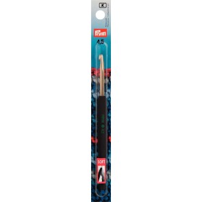Prym Woll-Häkelnadeln Soft-Griff ALU 14 cm 4,50 mm silberfarbig