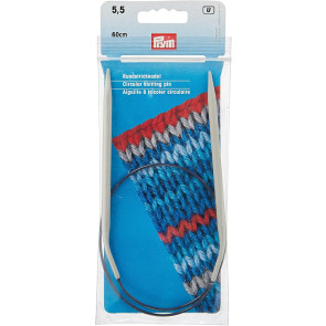 Prym Rundstricknadeln ALU 60 cm 5,50 mm grau