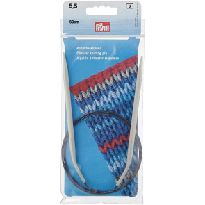 Prym Rundstricknadeln ALU 80 cm 5,50 mm grau