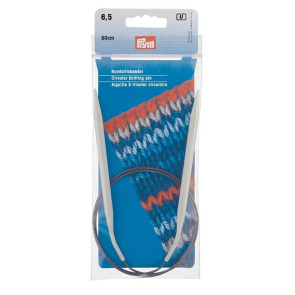 Prym Rundstricknadeln ALU 80 cm 6,50 mm grau