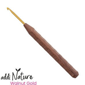 addiNature Walnut Gold Wollhäkelnadel - 3,5mm