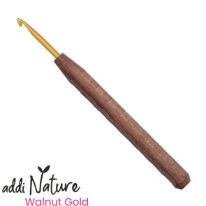 addiNature Walnut Gold Wollhäkelnadel - 4,5mm