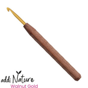 addiNature Walnut Gold Wollhäkelnadel - 5,0mm