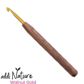 addiNature Walnut Gold Wollhäkelnadel - 5,5mm