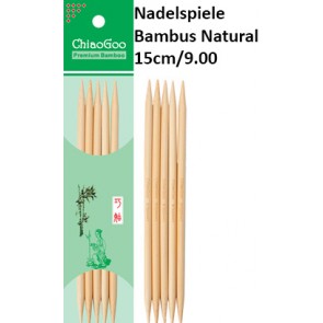 ChiaoGoo Nadelspiele Bambus Natural 15cm/9.00