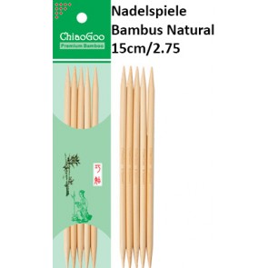 ChiaoGoo Nadelspiele Bambus Natural 15cm/2.75