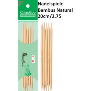 ChiaoGoo Nadelspiele Bambus Natural 20cm/2.75
