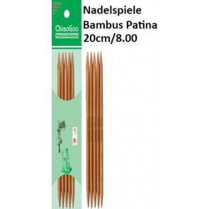 ChiaoGoo Nadelspiele Bambus Patina 20cm/8.00