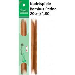 ChiaoGoo Nadelspiele Bambus Patina 20cm/4.00