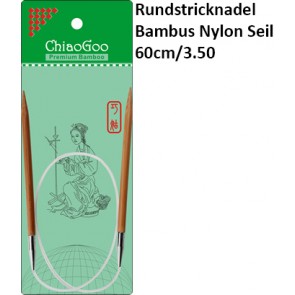 ChiaoGoo Rundstrickndl. Bambus Nylon Seil 60cm/3.50