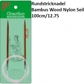 ChiaoGoo Rundstrickndl. Bambus Wood Nylon Seil 100cm/12.75