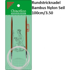 ChiaoGoo Rundstrickndl. Bambus Nylon Seil 100cm/3.50